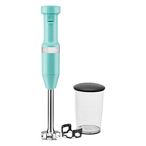 KitchenAid Variable Speed Corded Hand Blender KHBV53, Aqua Sky, 1 Liter