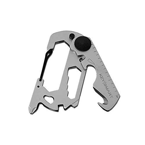 KeySmart AllTul Vulture - 10-in-1 keychain multitool with Bottle Opener, Wrench, Carabiner, Philips Head, Wire Cutter, Flat Head, Spoke, Cutter, Ruler and Keyring Hole, Tool for Camping, Fishing Etc.