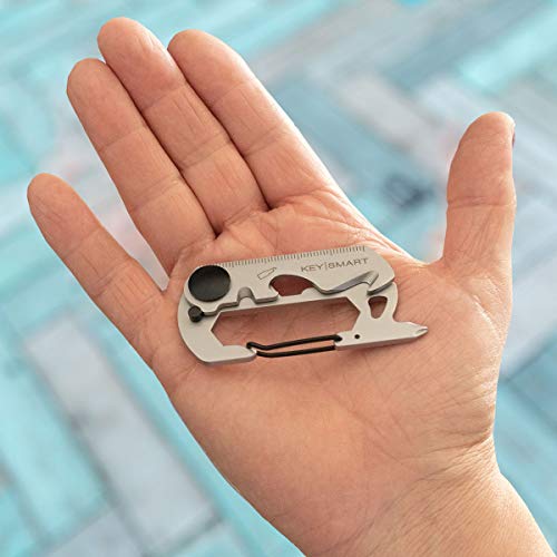 KeySmart AllTul Vulture - 10-in-1 keychain multitool with Bottle Opener, Wrench, Carabiner, Philips Head, Wire Cutter, Flat Head, Spoke, Cutter, Ruler and Keyring Hole, Tool for Camping, Fishing Etc.