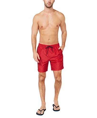 Nautica Men's Standard Quick Dry All Over Classic Anchor Print Swim Trunk