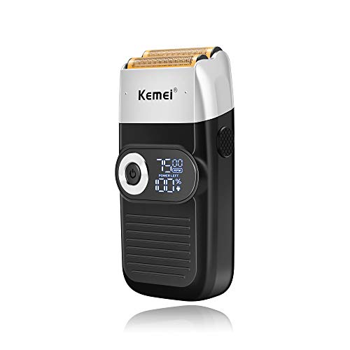 Kemei Foil Professional Electric Shaver for Men Razor with Bald Trimmer Cordless Shavers Rechargeble LED Display 2 in 1, Father Day Gifts