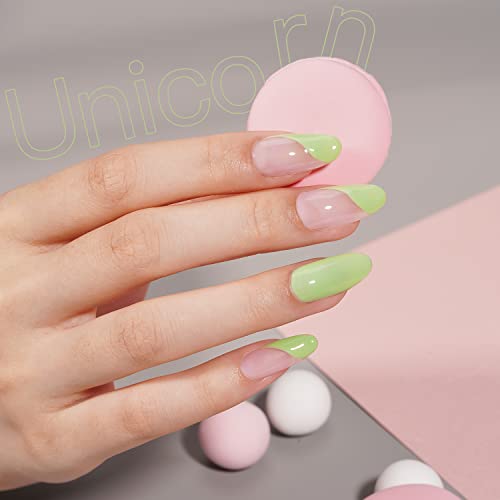 GAOY Pastel Gel Nail Polish Set of 6 Colors Pink Green Blue Gel Polish Kit for Salon Gel Manicure and Nail Art DIY at Home, Gift for Women