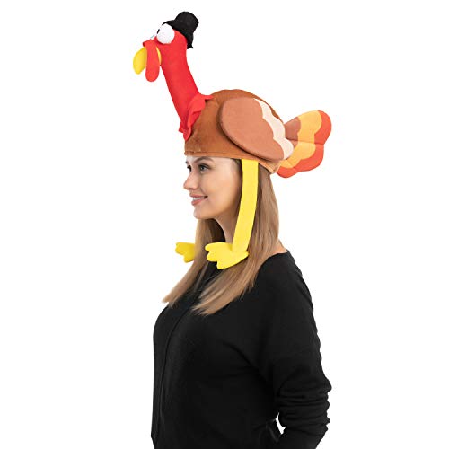 JOYIN 2PCS Turkey Gobbler Hats, Turkey Trots Dress Up Party,Thanksgiving Novelty Hats Role Play & Carnival Cosplay,Thanksgiving Costume Hats, Thanksgiving Accessories,Thanksgiving Party Favor Supplies