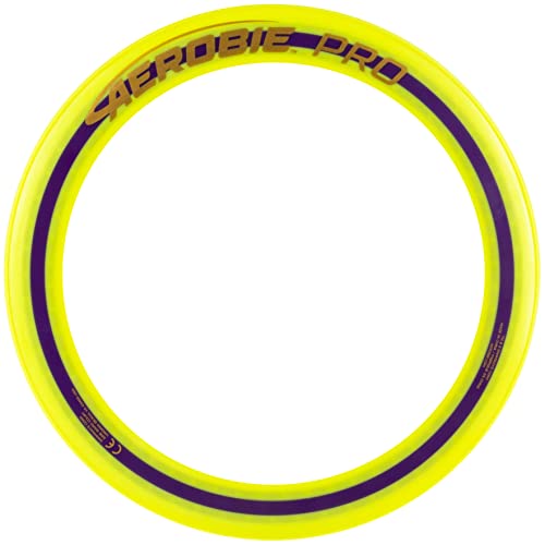 Aerobie Pro Ring Outdoor Flying Disc, 14 inches, Yellow