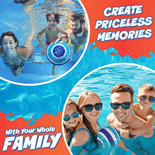 The Ultimate Pool Ball - You Fill This Ball with Water to Play Underwater Games - Dribble Off The Pool Bottom & Pass Under Water for Endless Summer Fun with Friends & Family - Ultra-Durable & Bright