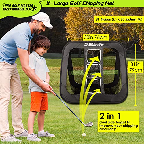 BAYINBULAK Golf Chipping Practice Net Backyard Driving Golf Accessories for Men Gift, 1 Pack