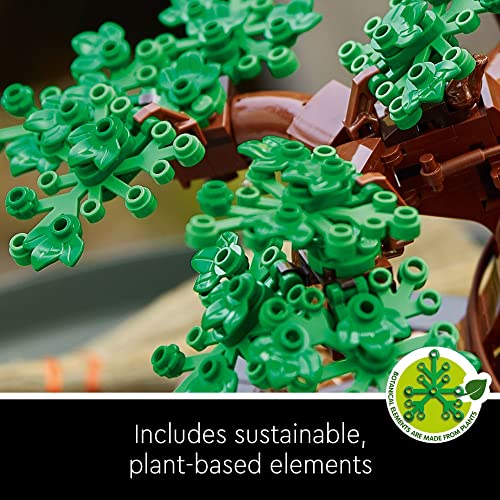 LEGO Icons Bonsai Tree Building Set, Features Cherry Blossom Flowers, DIY Plant Model for Adults, Creative Gift for Home Décor and Office Art, Botanical Collection Design Kit, 10281