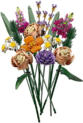 LEGO Icons Flower Bouquet Building Decoration Set - Artificial Flowers with Roses, Decorative Home Accessories, Gift for Him and Her, Botanical Collection and Table Art for Adults, 10280