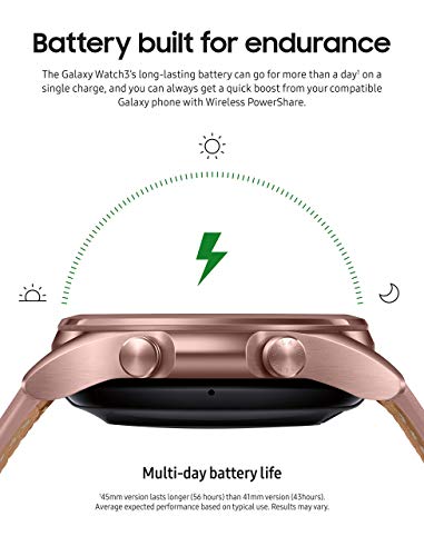 Samsung Galaxy Watch 3 (41mm, GPS, Bluetooth) Smart Watch Mystic Bronze (US Version, Renewed)