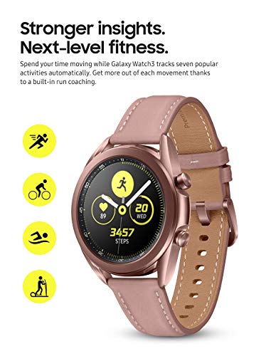 Samsung Galaxy Watch 3 (41mm, GPS, Bluetooth) Smart Watch Mystic Bronze (US Version, Renewed)