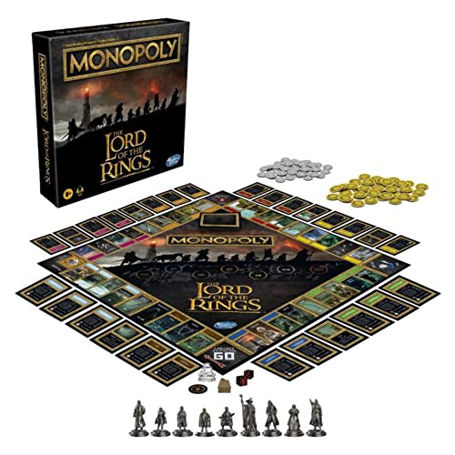 Hasbro Gaming Monopoly: The Lord of The Rings Edition Board Game Inspired by The Movie Trilogy, Play as a Member of The Fellowship, Ages 8 and Up (Amazon Exclusive)