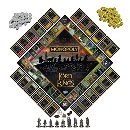 Hasbro Gaming Monopoly: The Lord of The Rings Edition Board Game Inspired by The Movie Trilogy, Play as a Member of The Fellowship, Ages 8 and Up (Amazon Exclusive)