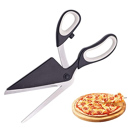 Pizza Scissors Cutter One-Handed Operation Stainless Steel Pizza Spatula Slicer