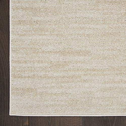 Nourison Essentials Indoor/Outdoor Ivory Beige 8' x 10' Area Rug, Easy Cleaning, Non Shedding, Bed Room, Living Room, Dining Room, Backyard, Deck, Patio (8x10)