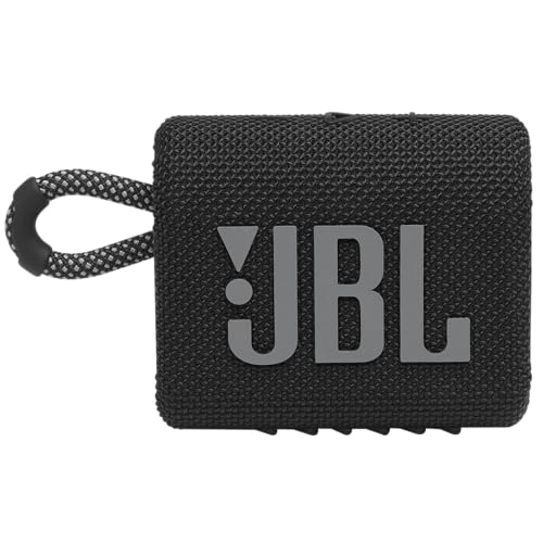 JBL Go 3: Portable Speaker with Bluetooth, Built-in Battery, Waterproof and Dustproof Feature - Black