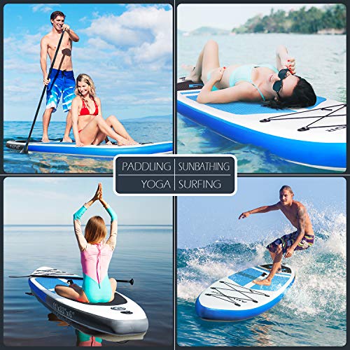 ADVENOR Paddle Board 11'x33 x6 Extra Wide Inflatable Stand Up Paddle Board with Adjustable Paddle,Backpack,Waterproof Bag,Leash,and Hand Pump,Repair Kit