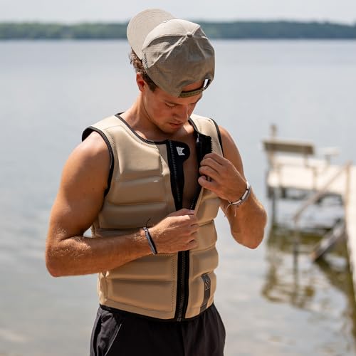 Mens Neoprene Wakesurf Comp Vest - Designed Exclusively for Wake Surfing, but Great for All Other Watersports Activities!