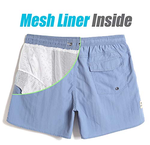 maamgic Mens Swim Trunks 5" with Mesh Lining Quick Dry Bathing Suits for Men Swim Shorts Swimwear