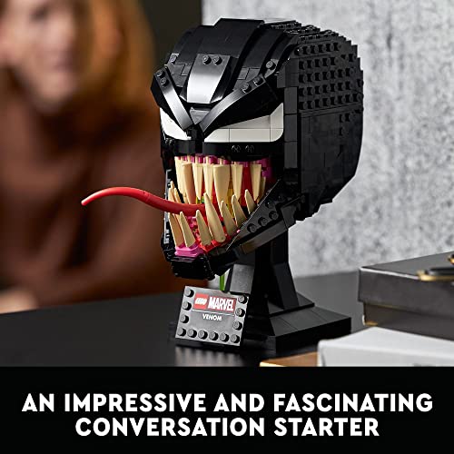 LEGO Marvel Spider-Man Venom Mask Set 76187 Collectible Set - Model Kit for Adults to Build, Home Décor Creative Display, Movie Inspired Gift Idea for Adults