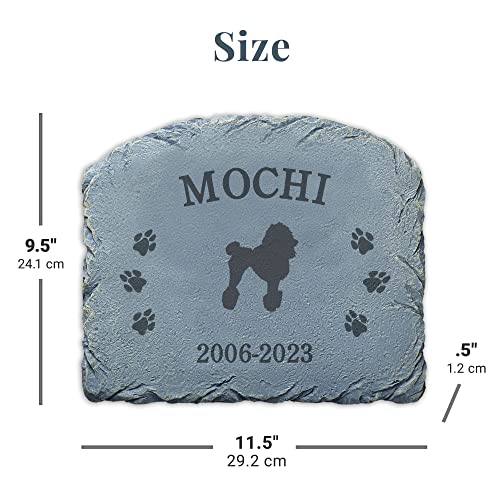 Let's Make Memories Personalized Dog Memorial - Pet Memorial Stone - Sympathy - Resin Garden Stone - 60+ Dog Breeds