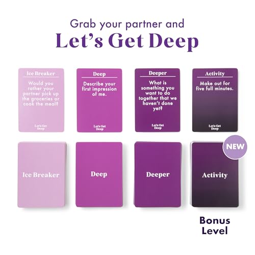 Let's Get Deep - Couples Questions Card Game, Love Couples Games and Date Night Ideas by Relatable