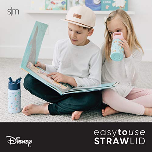 Simple Modern Disney Pixar Toy Story Kids Water Bottle with Straw Lid | Reusable Insulated Stainless Steel Cup for Boys, School | Summit Collection | 14oz, Toy Story Andys Toys