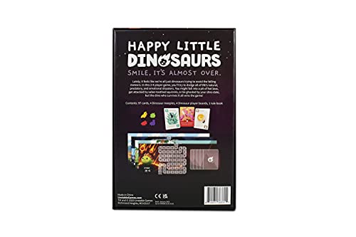 Happy Little Dinosaurs Base Game - Competitive Sabotage Funny Card Game For Kids, Teens, Adults - 2-4 Players, Hand Management