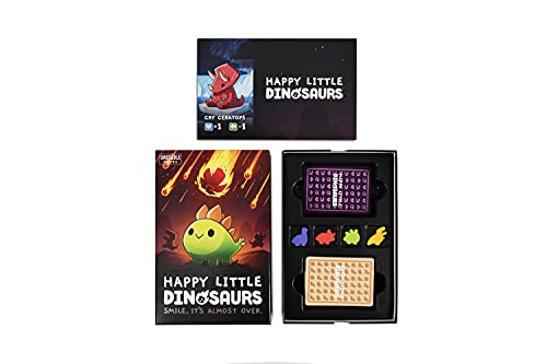 Happy Little Dinosaurs Base Game - Competitive Sabotage Funny Card Game For Kids, Teens, Adults - 2-4 Players, Hand Management