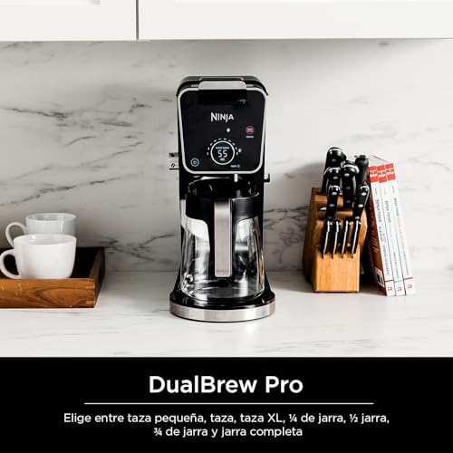 Ninja Drip Coffee Maker With K Cup Combo, DualBrew Pro Specialty Coffee System, Coffee Machine Compatible with K-Cup Pods, 12 Cup Single Serve Coffee Makers with Paper Filter, CFP301