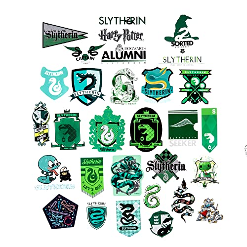 Conquest Journals Harry Potter Slytherin Vinyl Stickers, Unique Stickers Including Holograms, Waterproof and UV Resistant, Great for All Your Gadgets, Potterfy All The Things (60 Pack)