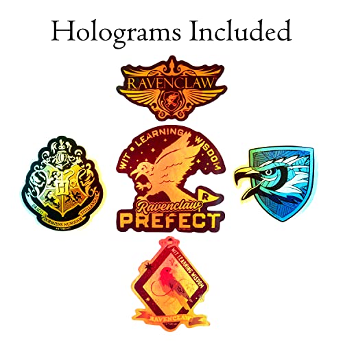 Conquest Journals Harry Potter Ravenclaw Vinyl Stickers, Unique Stickers Including Holograms, Waterproof and UV Resistant, Great for All Your Gadgets, Potterfy All The Things (60 Pack)