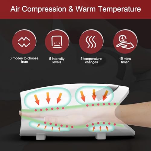 Hand Massager with Heat,Birthday Gifts for Women/Men - Gifts for Women Men Mom Dad,Lightning Deals of Today Prime - Teen Girl Gifts Trendy Stuff(White)