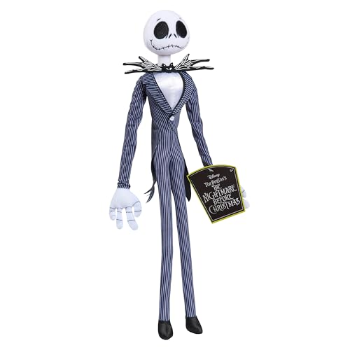 Disney Tim Burton's Nightmare Before Christmas 16-Inch Jack Skellington Large Plushie, Kids Toys for Ages 3 Up by Just Play