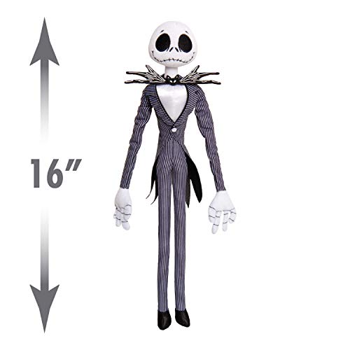 Disney Tim Burton's Nightmare Before Christmas 16-Inch Jack Skellington Large Plushie, Kids Toys for Ages 3 Up by Just Play