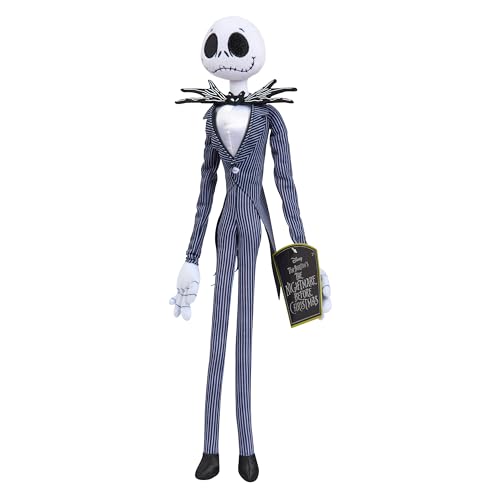 Disney Tim Burton's Nightmare Before Christmas 16-Inch Jack Skellington Large Plushie, Kids Toys for Ages 3 Up by Just Play