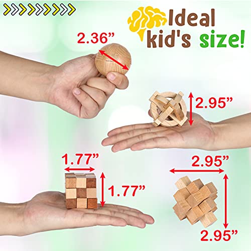 Brain Teasers Metal Puzzles for Kids & Adult 22Pack, Mind, Logic and IQ Game Test Toy for Teens, Disentanglement 3D Coil Cast Wire Chain Intelligence Toy for Party & Office, Puzzle Travel Games (Hard)