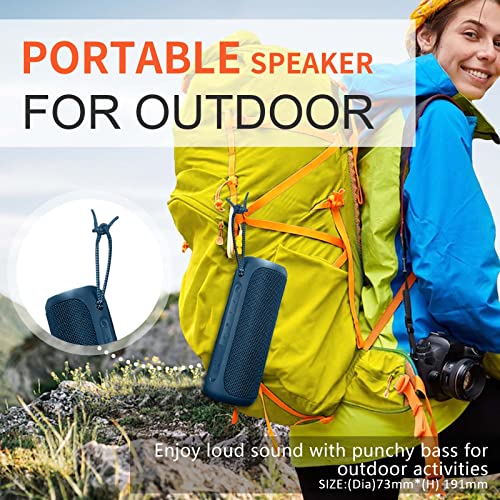 Portable Bluetooth Speaker, IPX7 Waterproof Wireless Bluetooth Speaker, Bassboom Technology, 25W Loud Stereo Sound, LED Light with TWS Pairing, 16H Playtime for Home and Outdoor -Blue