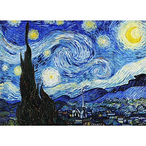 MaxRenard Starry Night Puzzle 1000 Pieces Van Gogh Puzzle 1000 Piece Puzzles for Adults Artwork Jigsaw Puzzle Family Game Puzzle