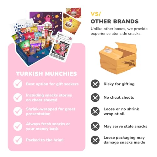 Midi International Snack Box | Premium Exotic Foreign Snacks | Unique Snack Food Gifts Included | Try Extraordinary Turkish Snacks | Candies from Around the World | 12 Full-Size + 1 Bonus Snacks