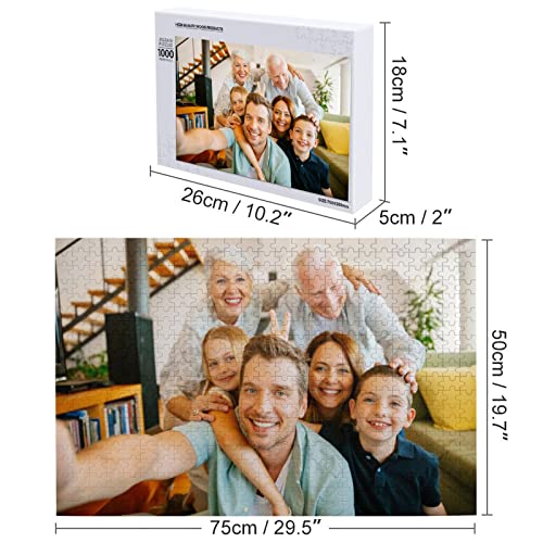 Custom Puzzles from Photos Custom Puzzle 1000 Pieces,ATOOZ Personalized Puzzle Custom Puzzle for Mom Dad Custom Mother Father Birthday Wedding Present