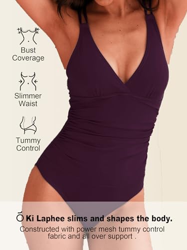 One Piece Swimsuits for Women Tummy Control Bathing Suits Sexy Criss Cross Back Swimwear