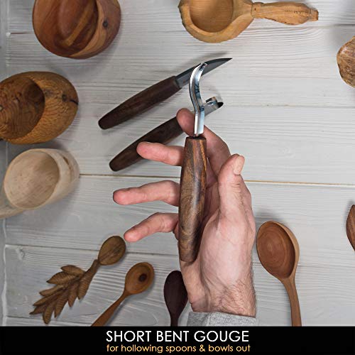 BeaverCraft Wood Spoon Carving Tools Kit S14x Deluxe - Wood Carving Tools Set Wood Carving Kit - Wood Carving Knives, Hook Knife Wood Carving Spoon Knife Set Bowl Kuksa Whittling Carving Gouges Kit