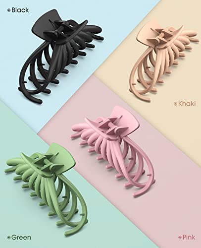 Hair Clips for Women - OPAUL Matte Nonslip Large Hair Claw Clips for Thick and Thin Hair, 4.7 Inch Strong Hold Big Hair Clips Fashion Hair Styling Accessories Christmas Gifts for Women Girls