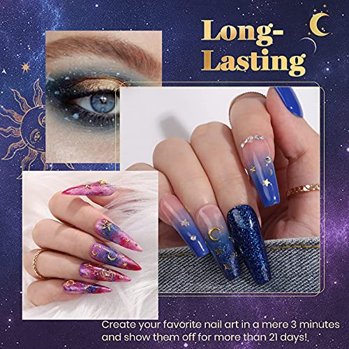 Beetles Blue Gel Nail Polish Set, Black Purple White Green Gel Polish 23Pcs Celestial Collection with Base Gel Top Coat, Soak off UV LED Gel Set, Summer Gifts for Women and Girls, 2024 New Trend