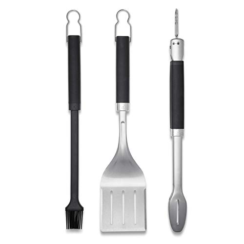 Weber Precision 3-Piece Grilling Tool Set, Stainless Steel