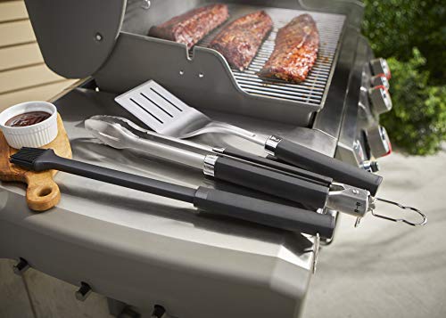 Weber Precision 3-Piece Grilling Tool Set, Stainless Steel