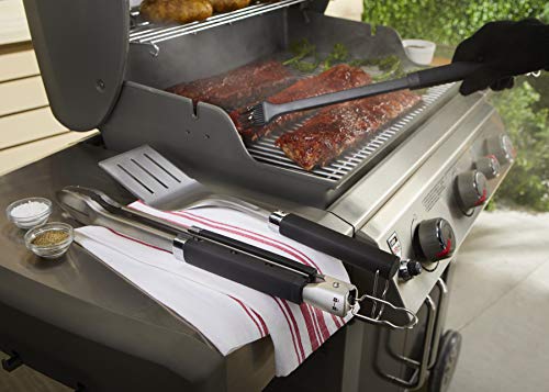 Weber Precision 3-Piece Grilling Tool Set, Stainless Steel