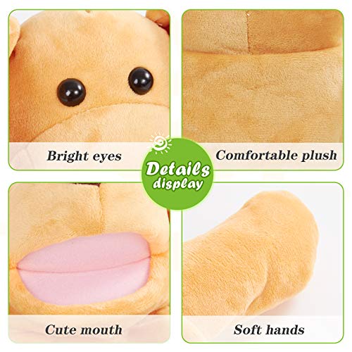 CozyWorld Dog Hand Puppet Puppy Muppets Plush Toys Show Developing Intelligence Gifts for Adults and Kids，10‘’