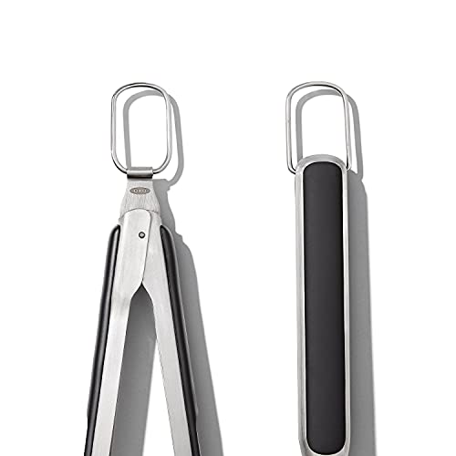 OXO Good Grips Grilling, 3pc Set - Tongs, Turner and Tool Rest, Black