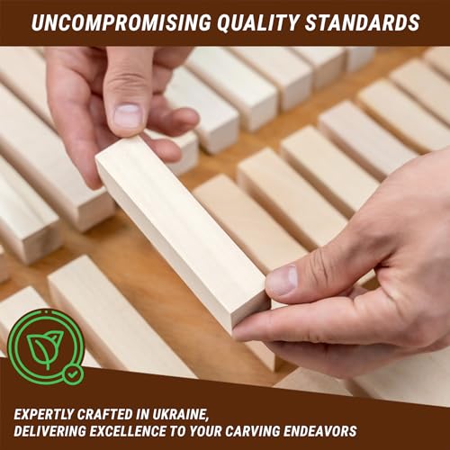 BeaverCraft BW16 pcs Basswood Carving Blocks Carving Wood Whittling Wood Bass to Carve Soft Wood Carving Kit for Beginners Block of Wood for Crafts Unfinished Wood Blocks Wooden Block Set